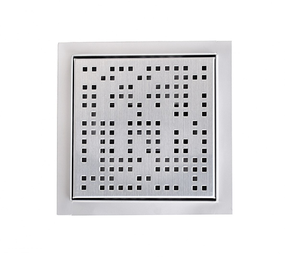 Kvadratický odtok mřížka sprchového žlabu 20x20cm nerezová ocel Pixel M16822